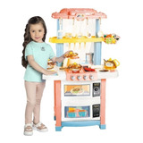 Cozinha Completa Infantil Diversos Acessórios Som Luz 83cm Cor Colorida