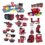 Cozinha Completo Brinquedo Mercado Jogo Panela Air Fryer 86p