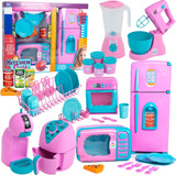 Cozinha De Brinquedo Zuca Toys Kit Cozinha Faz De Conta 35 Peças - Rosa