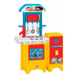 Cozinha Infantil Brinquedo Fogão Geladeira Turma Da Mônica Cor Amarelo Com Azul