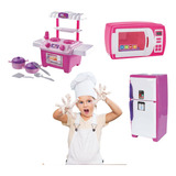 Cozinha Infantil Brinquedo Fogao Micro Ondas Freezer Oferta