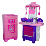 Cozinha Infantil Completa E Fogãozinho + Geladeira Meninas