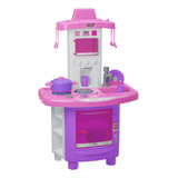Cozinha Infantil Completa Menina Fogão E Pia Sai Água