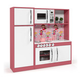 Cozinha Infantil De Brinquedo Com Geladeira Em Madeira Diana