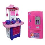 Cozinha Infantil E Geladeira Inverse Sai Água Na Porta