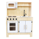 Cozinha Infantil Em Pinus Branca
