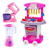 Cozinha Infantil + Liquidificador Brinquedo Batedeira