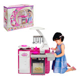 Cozinha Infantil Pia/fogão/geladeira Rosa Classic Cotiplas