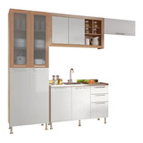 Cozinha Modulada Aspen Ditália 4 Pçs A45 Carvalho/branco