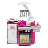 Cozinha Rosa Classic Fogão Pia Geladeira