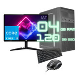 Cpu Computador Pc Core I3 Ssd 120gb 4gb + Monitor 17 E Kit