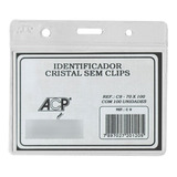 Cracha Identificador S/clips Horizontal Pct C/100
