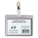 Crachá Plástico Com Presilha Jacaré - 50 Unidades