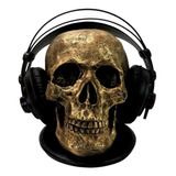 Cranio Caveira Esqueleto Suporte Headset Ou Fone De Ouvido