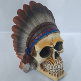 Crânio Caveira Índio Apache Xamã Americano 