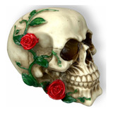 Crânio Rosas Roseira Caveira Esqueleto Halloween
