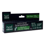 Creme Dental Branqueador Menta & Carvão Vegetal Boni Natural