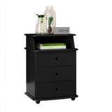 Criado Mudo Quarto Luxo 3 Gavetas Cama Cabeceira Le Magazine