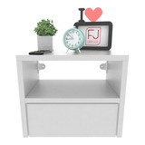 Criado Suspenso Alto Padrão Mdf 30cm Larg Gav Baixo Branco
