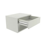 Criado Suspenso Alto Padrão Mdf 30cm Larg Gav Cima Branco