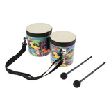 Crianças Brinquedo De Percussão Mão De Madeira Bongo