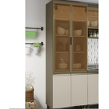 Cristaleira 04 Portas 71,5 Cm Connect Henn Cor Duna Com Cristal