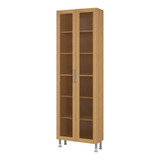 Cristaleira Ditália Aspen 2 Portas Vidro Carvalho Cd-308 Cv