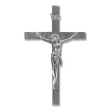 Cristo Com Cruz Alumínio 20x34 Para Túmulo Jazigo Cemitério
