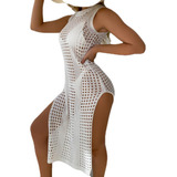 Crochê Vestido De Malha Praia Para Mulheres Verãosem Man [u]