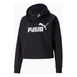 Cropped Moletom Puma Essentials Feminino Preto Original