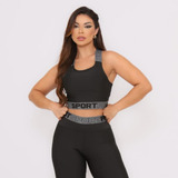 Cropped Top Academia Feminino Sem