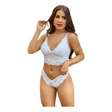 Cropped Top De Renda Alça Regulável C/ Bojo Sexy Lingerie