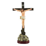 Crucifixo Imagem Religiosa Realista De Resina