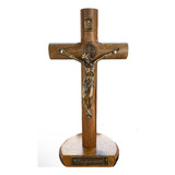 Crucifixo Madeira Maciça Parede Mesa Medalha