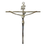 Crucifixo Metal Parede Moderno Elegante Brilhoso
