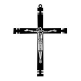 Cruz Crucifixo Parede Madeira Moderno 40cm