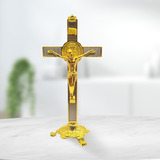 Cruz De Metal Crucifixo Mesa Parede