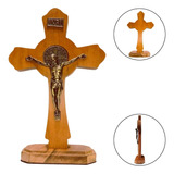 Cruz Jesus Cristo Metal Madeira Crucifixo