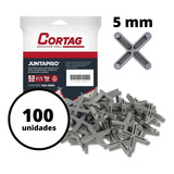 Cruzeta Espaçador Piso Porcelanato Junta Piso 5mm Cortag