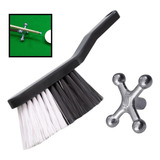 Cruzeta P/ Taco Bilhar Escova Limpa Mesa Sinuca Snooker Kit