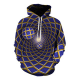 Ct Pulôver Com Capuz Fashion Vertigo Rotation Estampado Em 3