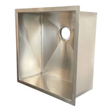 Cuba 35x35cm Sobrepor Banheiro - Pia - Grande Inox