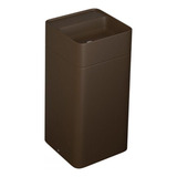 Cuba Apoio Quadrada 40cm Mesa Coluna Lc28 Marrom Fosco Deca