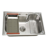 Cuba De Aço Inox Siena Pia De Cozinha Com Acessorios Cor Acetinada