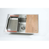 Cuba De Aço Inox Siena Pia De Cozinha Com Acessorios