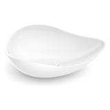 Cuba De Apoio Oval Ruy Ohtake 54x37,5cm Branco Brilho Roca Cor Cinza