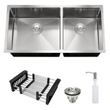 Cuba Dupla Inox Quadrada Gourmet Cozinha