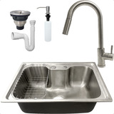 Cuba Gourmet Inox 304 60x42 Torneira Monocomando E Dispenser