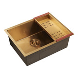 Cuba Gourmet Para Cozinha Aço Inox 304 58x45cm Terena Pingoo.casa Cor Dourado