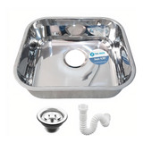 Cuba Inox Pia Cozinha 430 40x34x17 Válvula Sifão - Tec Inox